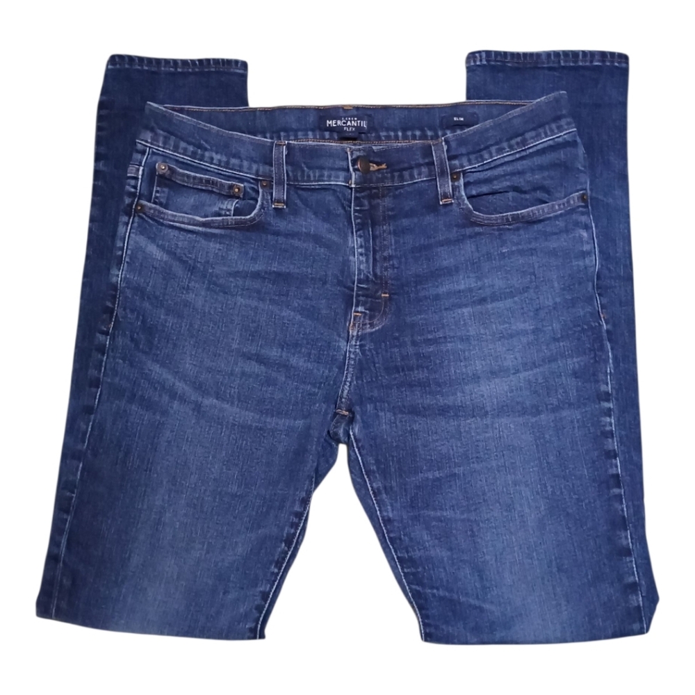 Men's Jeans Slim Flex Fit Dark Wash J Crew Vintage Denim Size 35/34